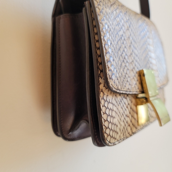 Celine Small Box Bag Python and Brown - Authentic - Picture 4 of 9